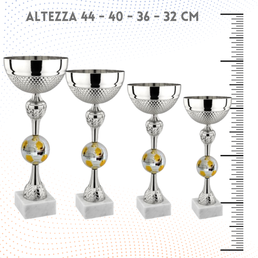Set 4 Coppe da 44 - 40 - 36 - 32 cm per Calcio | Cod. 9.049SC