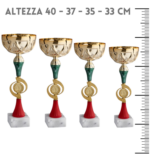Set 4 premiazioni da 40 - 37 - 35 - 33 cm | Cod. 12.029G