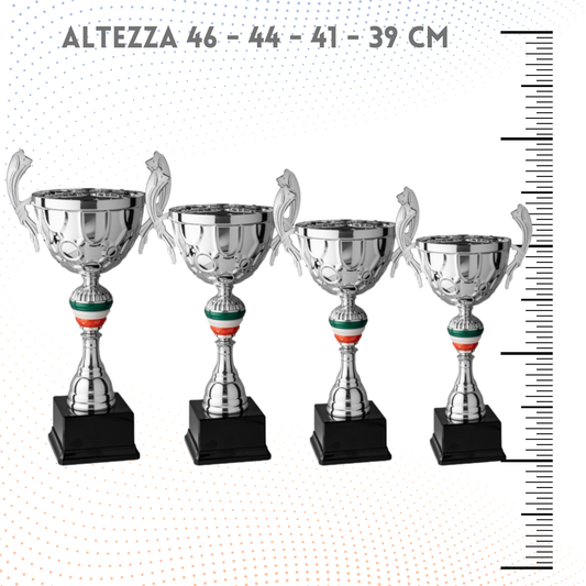 Set 4 Trofei con manici da 46 - 41 - 41 - 39 cm | Cod. 7.099