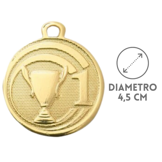 medaglia personalizzata oro 45mm