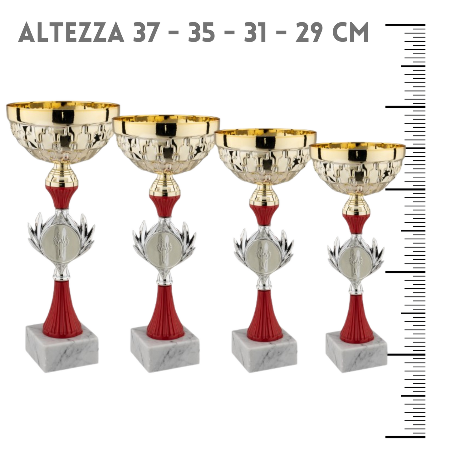 Set 4 premiazioni da 37 - 35 - 31 - 29 cm | Cod. 12.279G