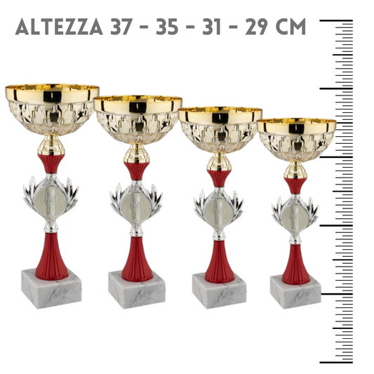 Set 4 premiazioni da 37 - 35 - 31 - 29 cm | Cod. 12.279G