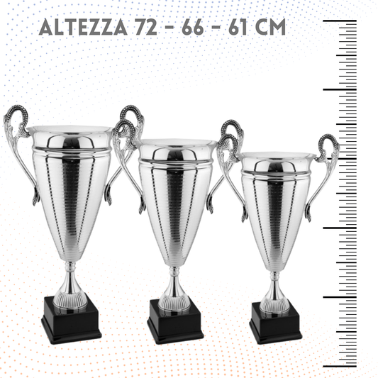 Tris di premiazioni personalizzate con manici 72 - 66 - 61 cm | Cod. 1.069