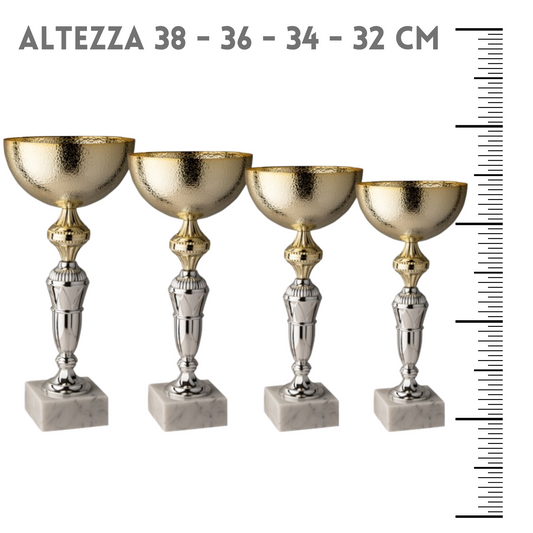 Set 4 coppe personalizzate 38 - 36 - 34 - 32 cm | Cod. 11.139G