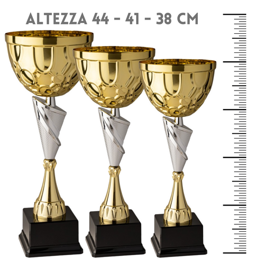Tris di premiazioni personalizzate 44 - 41 - 38 cm | Cod. 8.039T