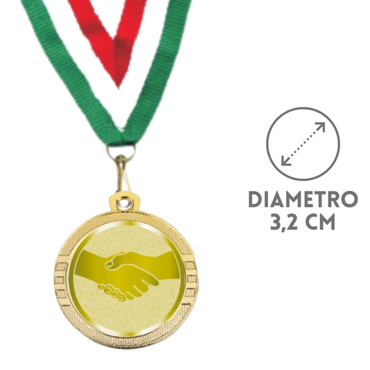 Medaglie in stock personalizzate 32 mm oro | Cod. 23.001.AMQ