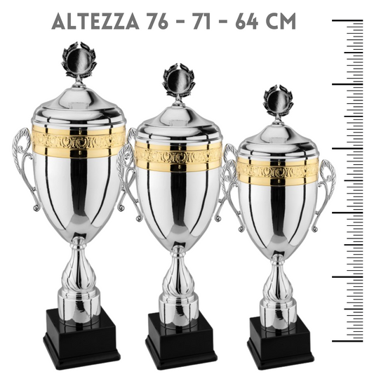 Tris di premiazioni personalizzate 76 - 71 - 64 cm | Cod. 2.129