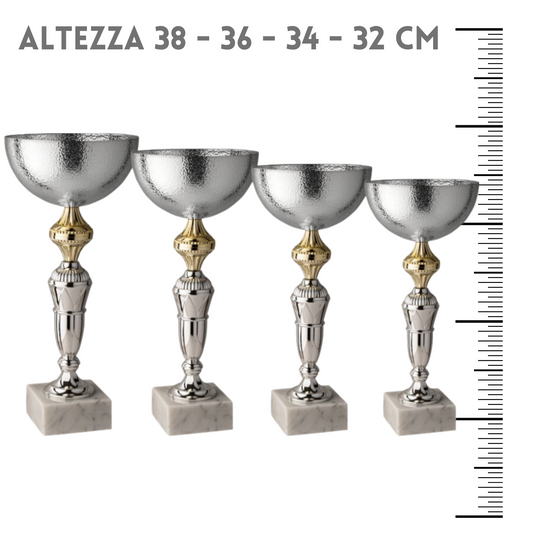 Set 4 coppe personalizzate 38 - 36 - 34 - 32 cm | Cod. 11.139S