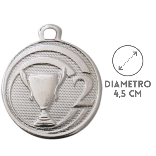 medaglia personalizzata argento 45 mm