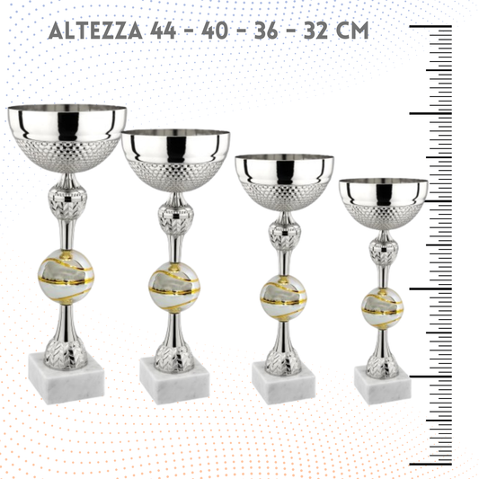 Set 4 Coppe da 44 - 40 - 36 - 32 cm per Basket | Cod. 9.049SB