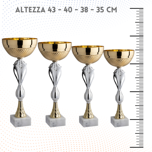 Set 4 Coppe da 43 - 40 - 38 - 35 cm | Cod. 10.059G