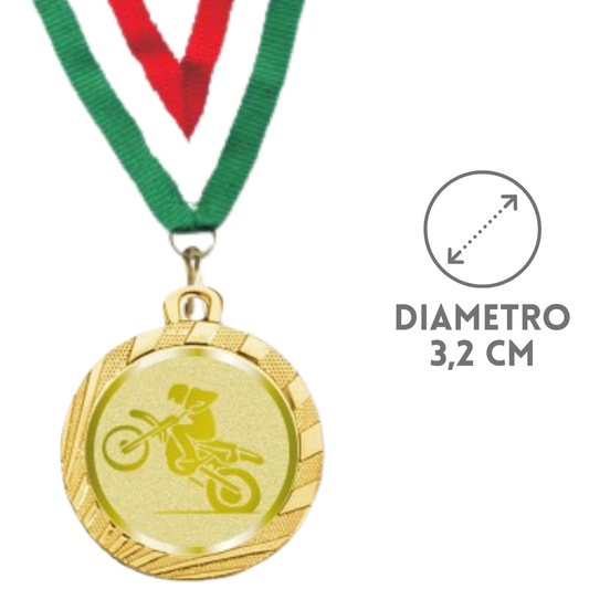 Medaglie Pesca in stock personalizzate 32 mm oro | Cod. 23.001.1XI