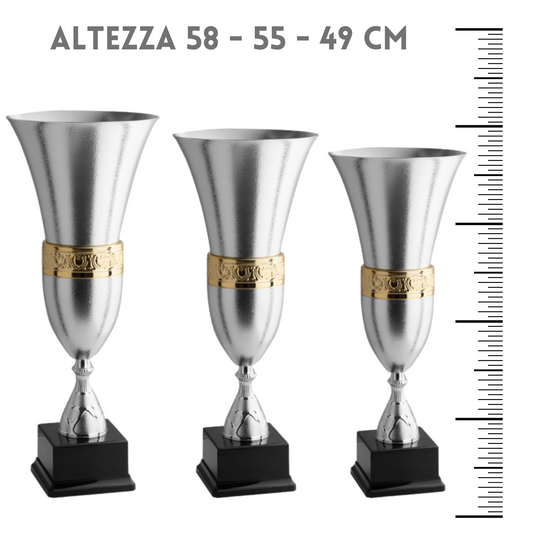 Tris di premiazioni personalizzate 58 - 55 - 49 cm | Cod. 2.419