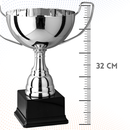 Trofeo in metallo da 32 cm con manici | Cod. 7.551