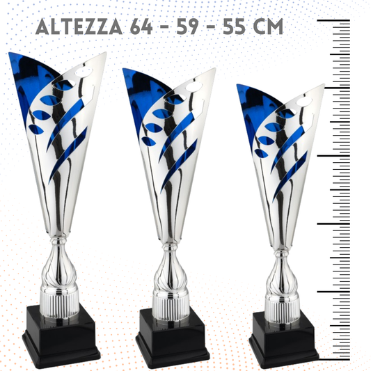 Tris di trofei personalizzati 64 - 59 - 55 cm | Cod. 3.199