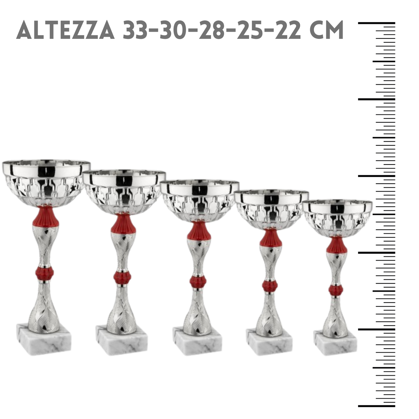 Set completo 7 pezzi premiazioni calcistiche gran risparmio | Cod. Giove