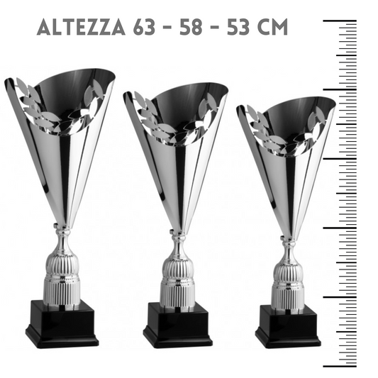 Tris di premiazioni personalizzate 63 - 58 - 53 cm | Cod. 2.569