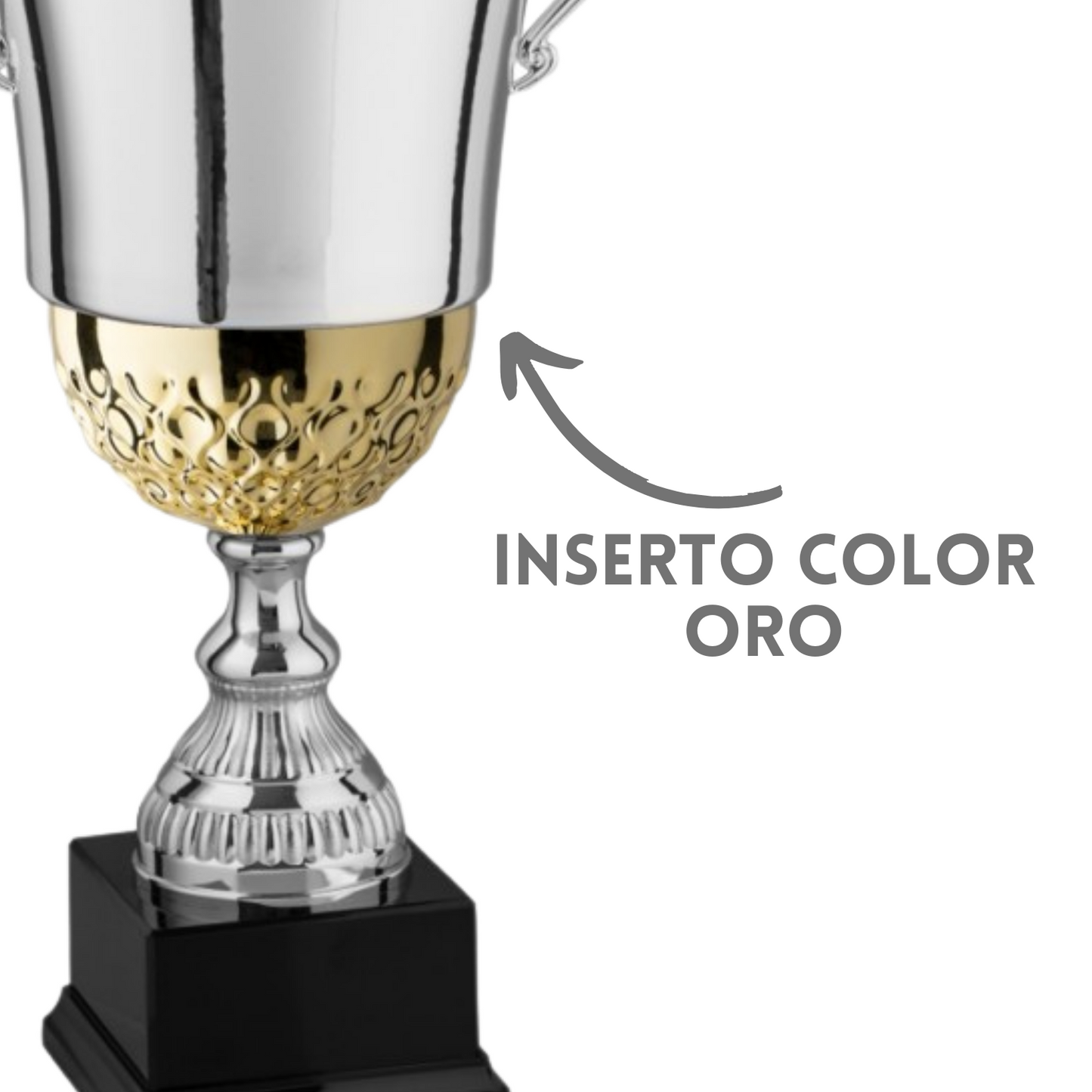 Tris di trofei personalizzati con manici 58 - 51 - 46 cm | Cod. 2.491G