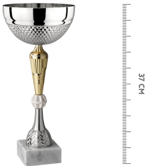 Coppa da 37 cm in metallo color silver | Cod. 11.142S