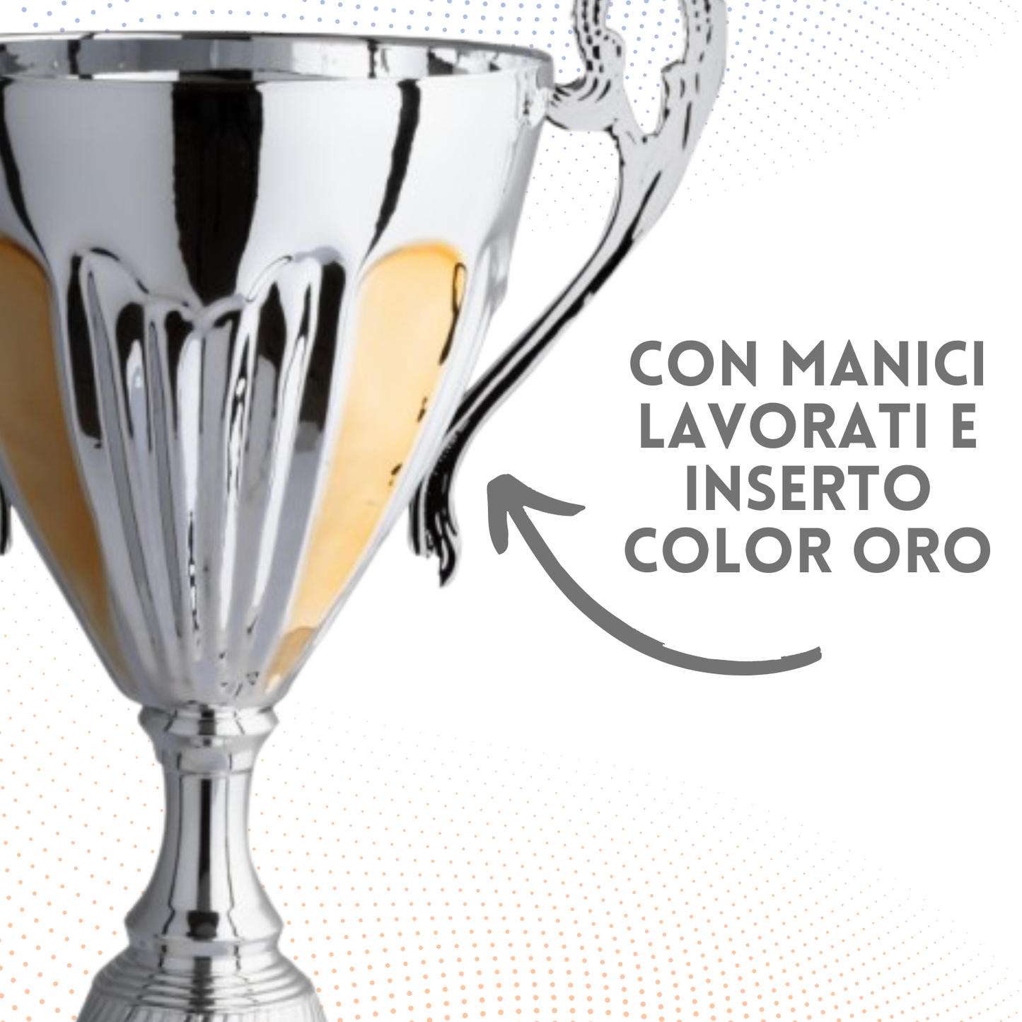 Tris di trofei personalizzati con manici 44 - 41 - 36 cm | Cod. 4.129