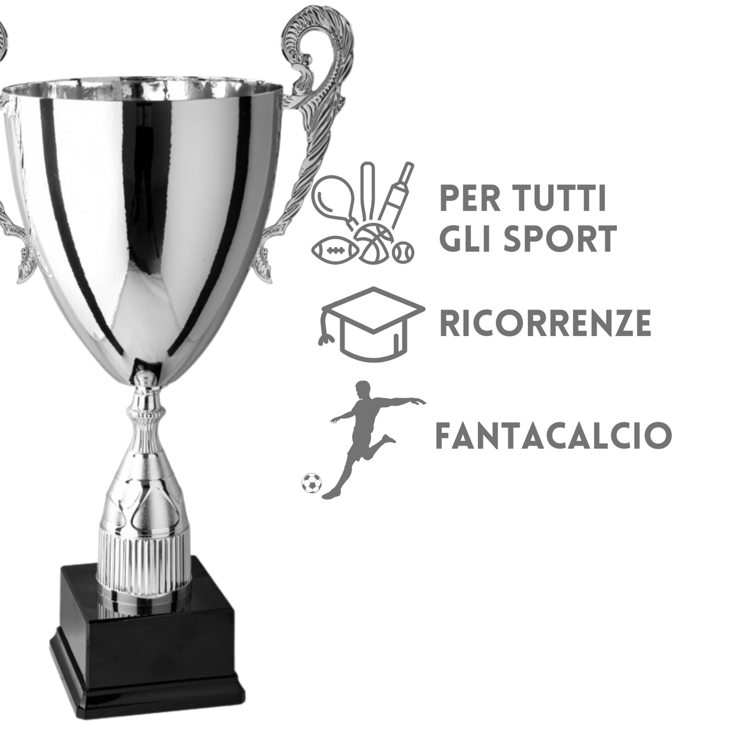 Coppa trofeo da 49 cm, peso da 1,8 Kg | Cod. 1.193