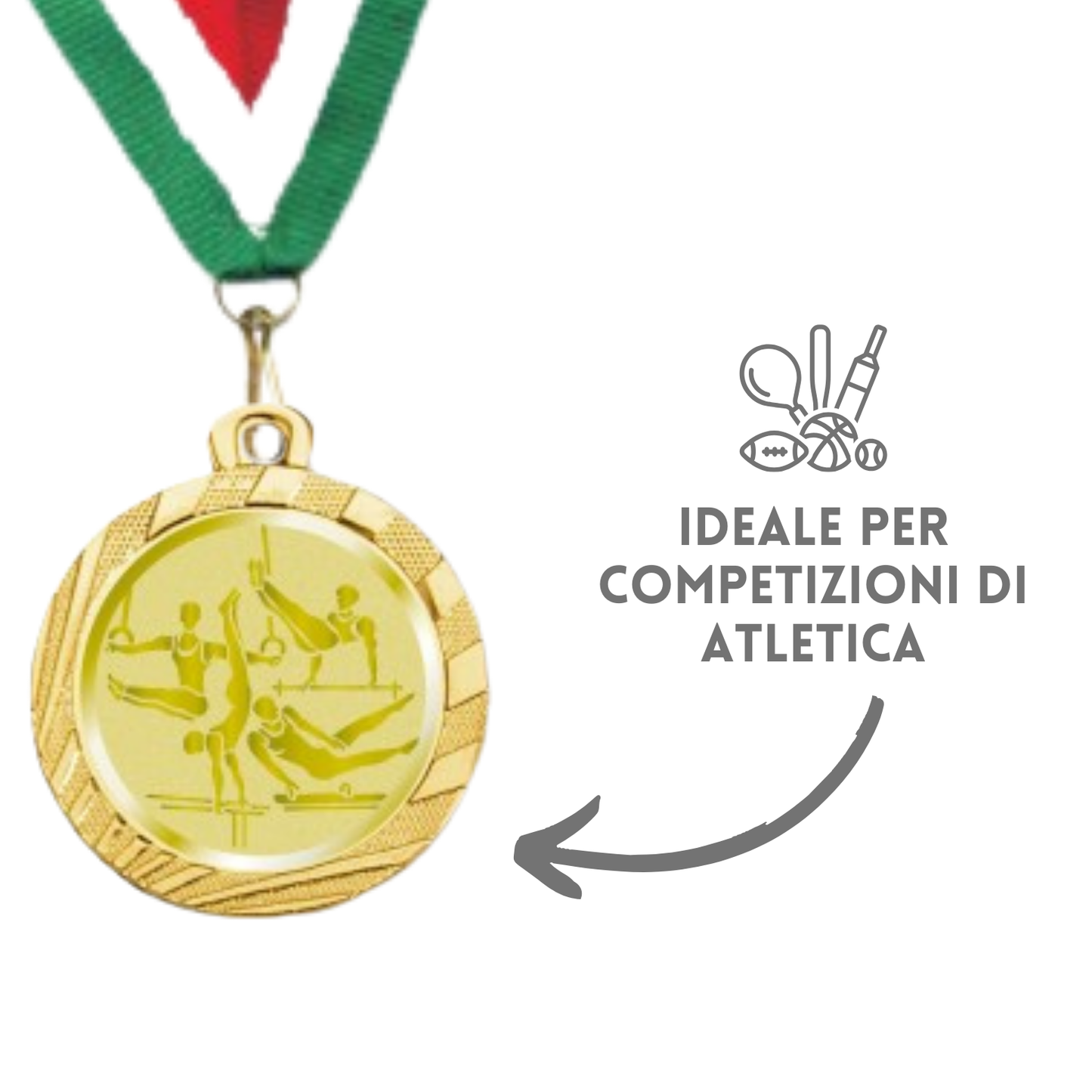 Medaglie Atletica in stock personalizzate 32 mm oro | Cod. 23.001.1XF