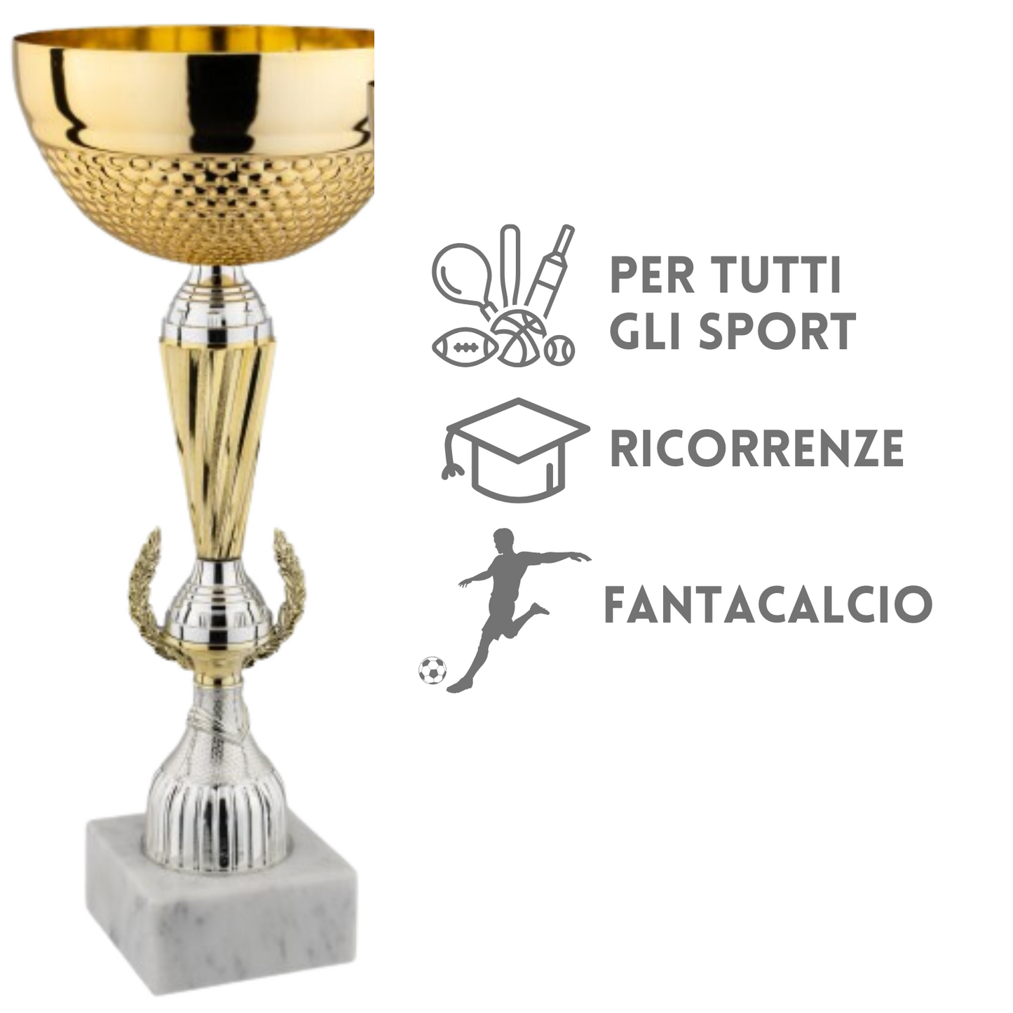 Set 4 coppe personalizzate 40 - 37 - 35 - 32 cm | Cod. 11.509G