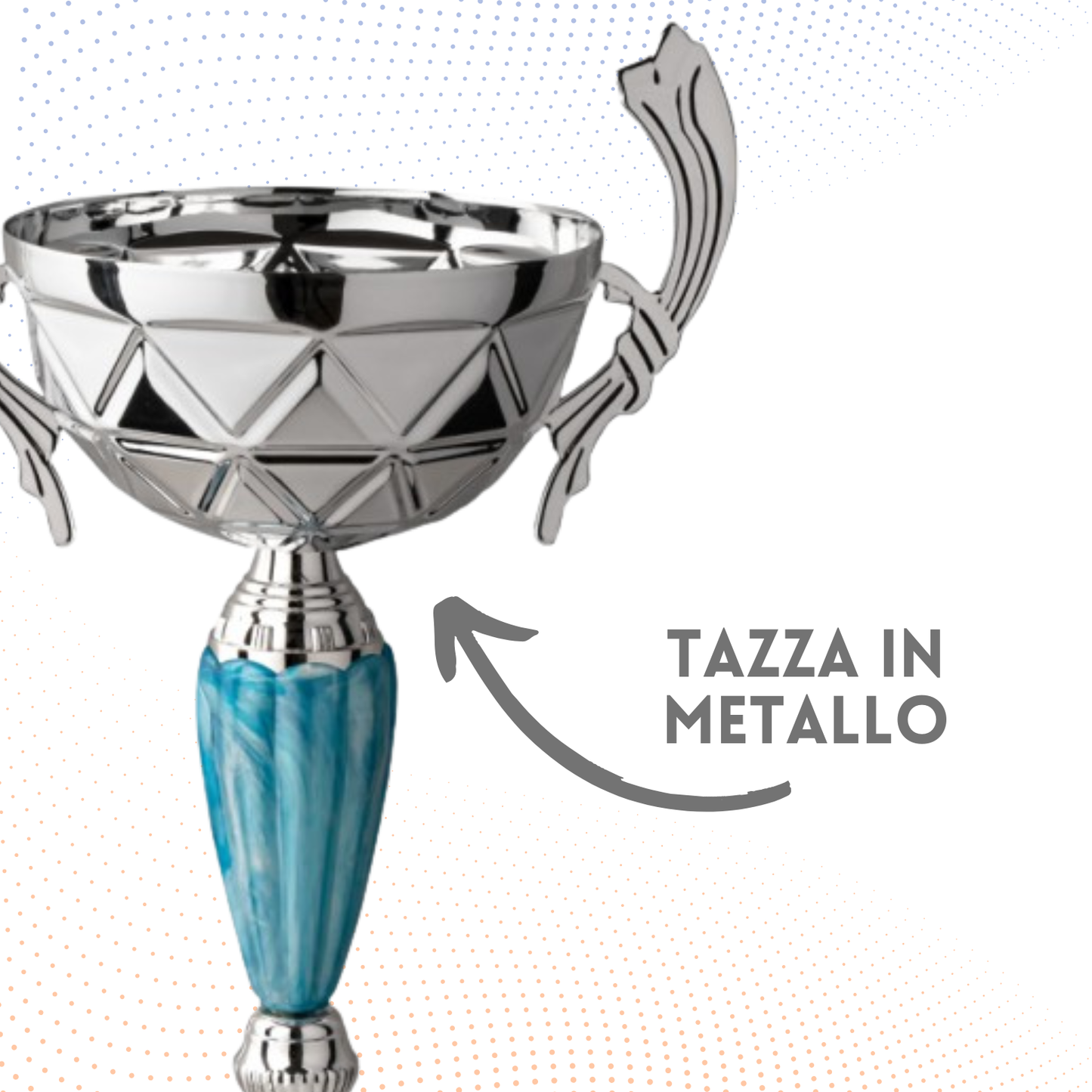 Trofeo in metallo da 40 cm con manici | Cod. 8.652