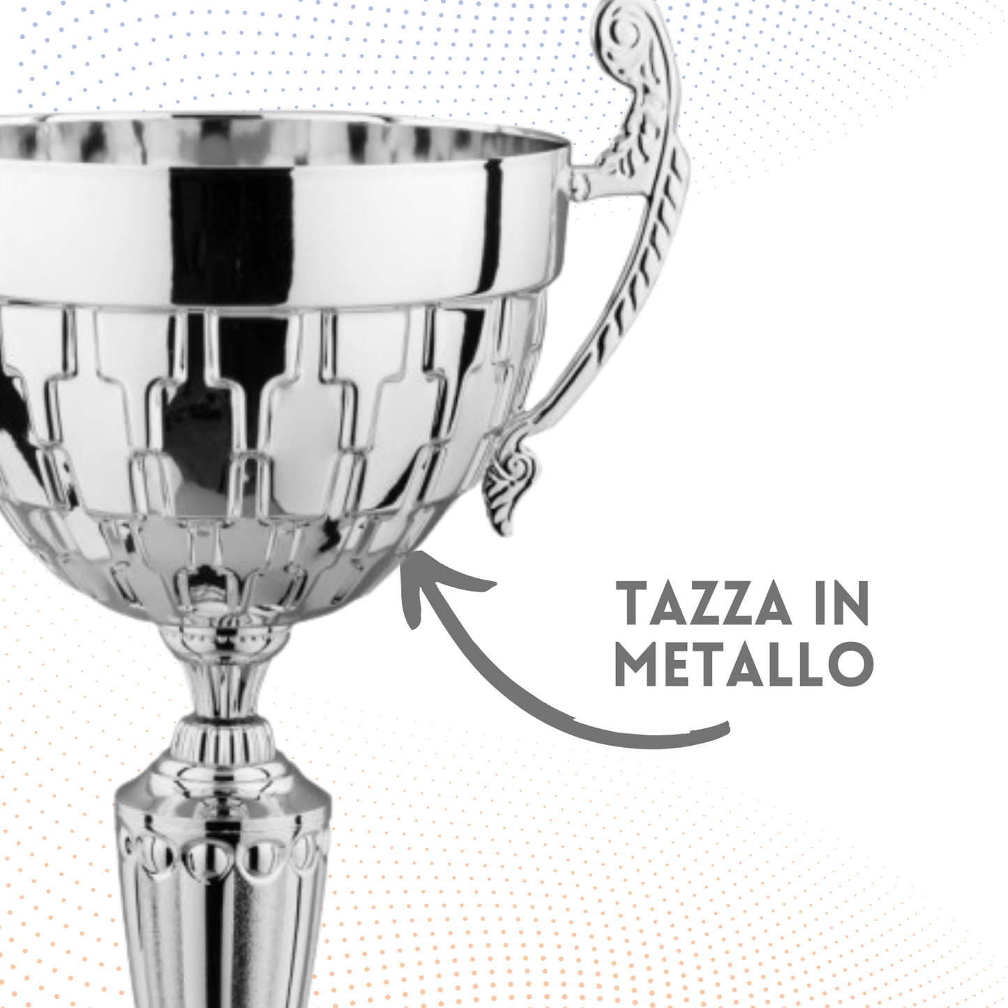 Trofeo in metallo da 38 cm con manici | Cod. 7.563