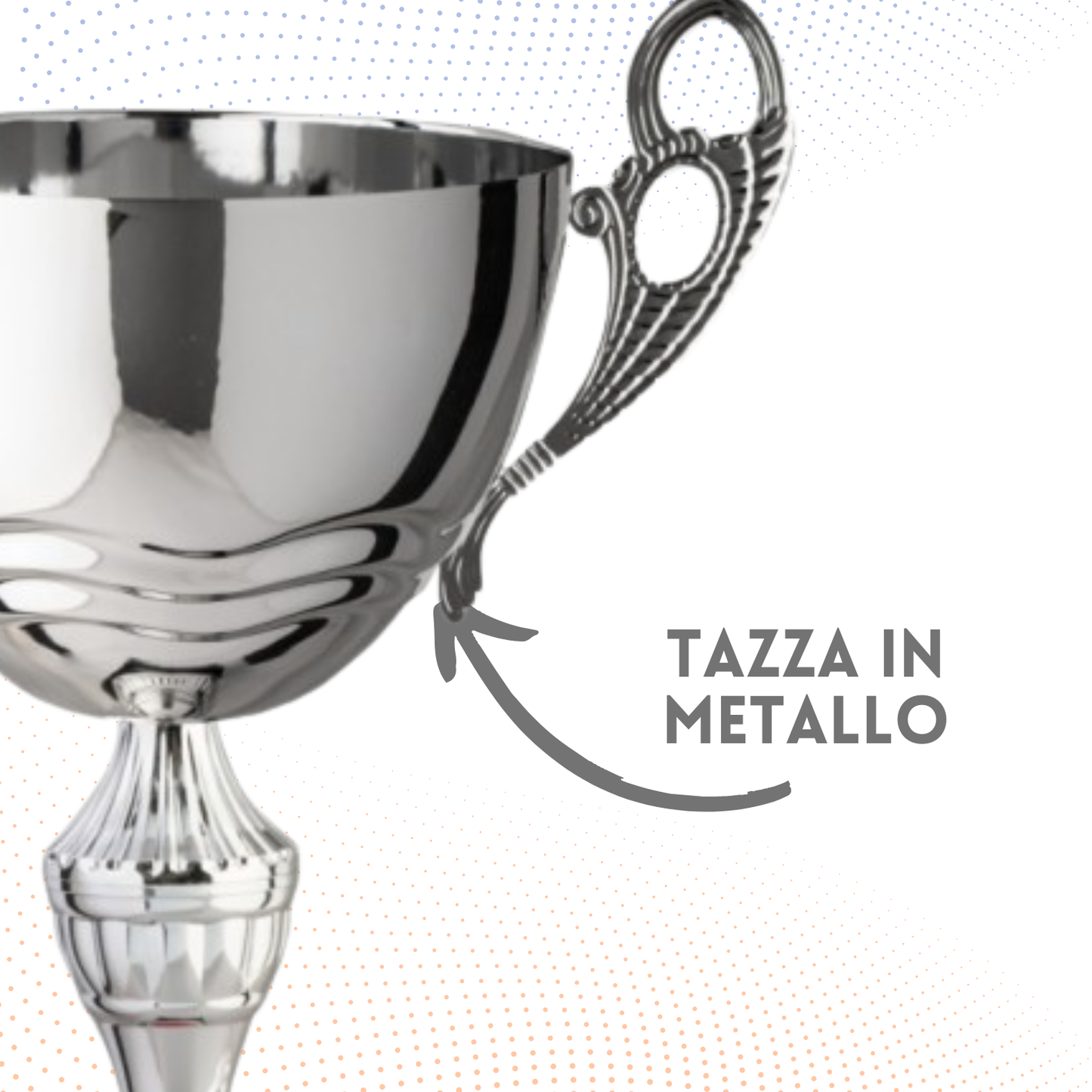 Trofeo in metallo da 40 cm con manici | Cod. 7.542