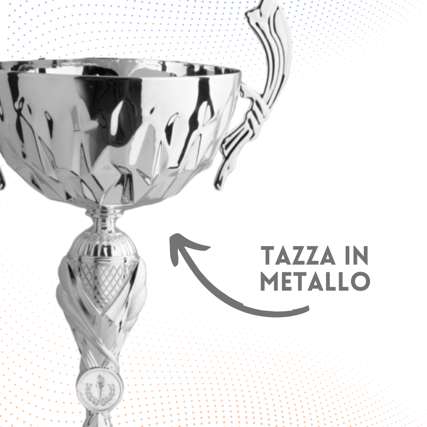 Trofeo in metallo da 42 cm con manici | Cod. 8.591