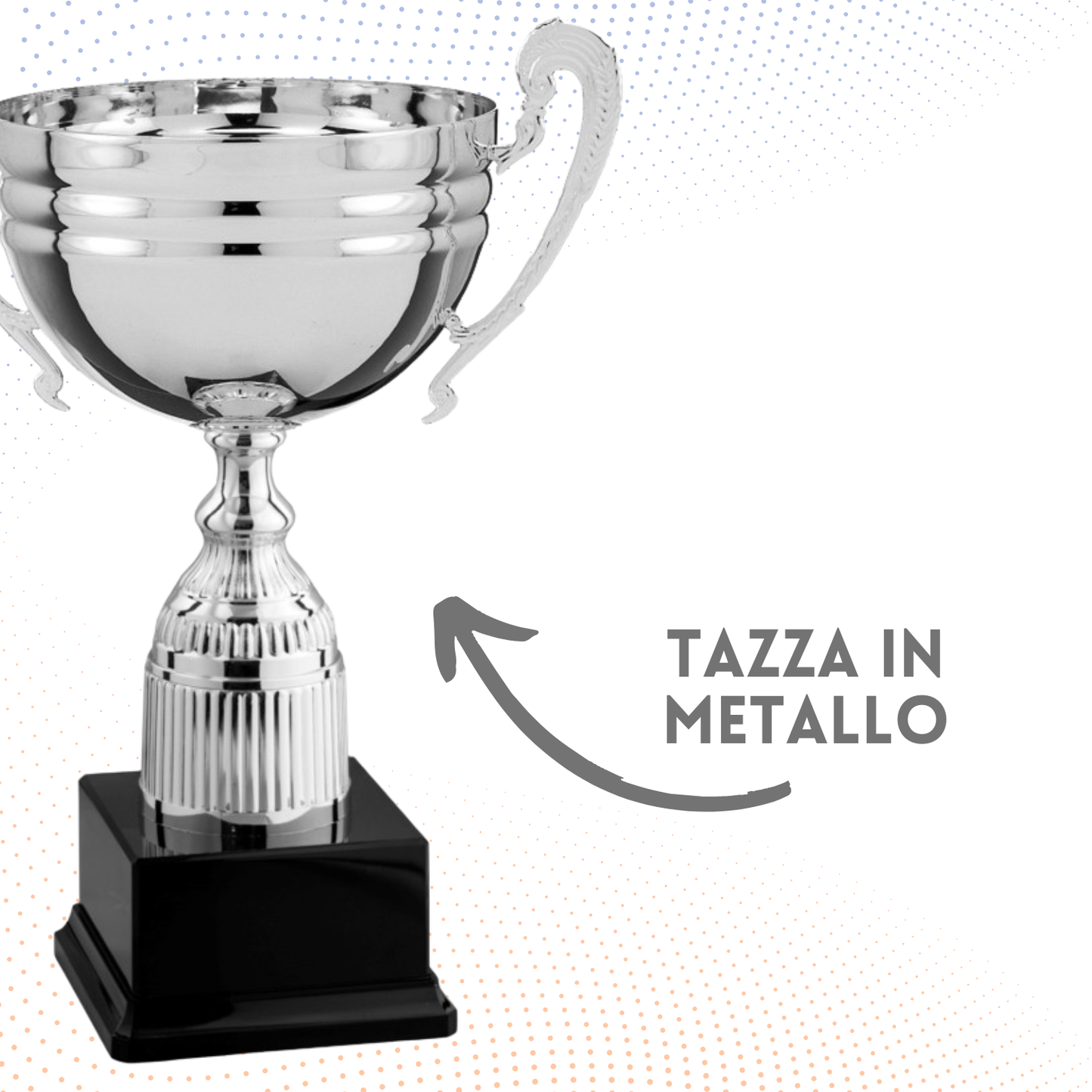 Trofeo in metallo da 30 cm con manici | Cod. 6.433