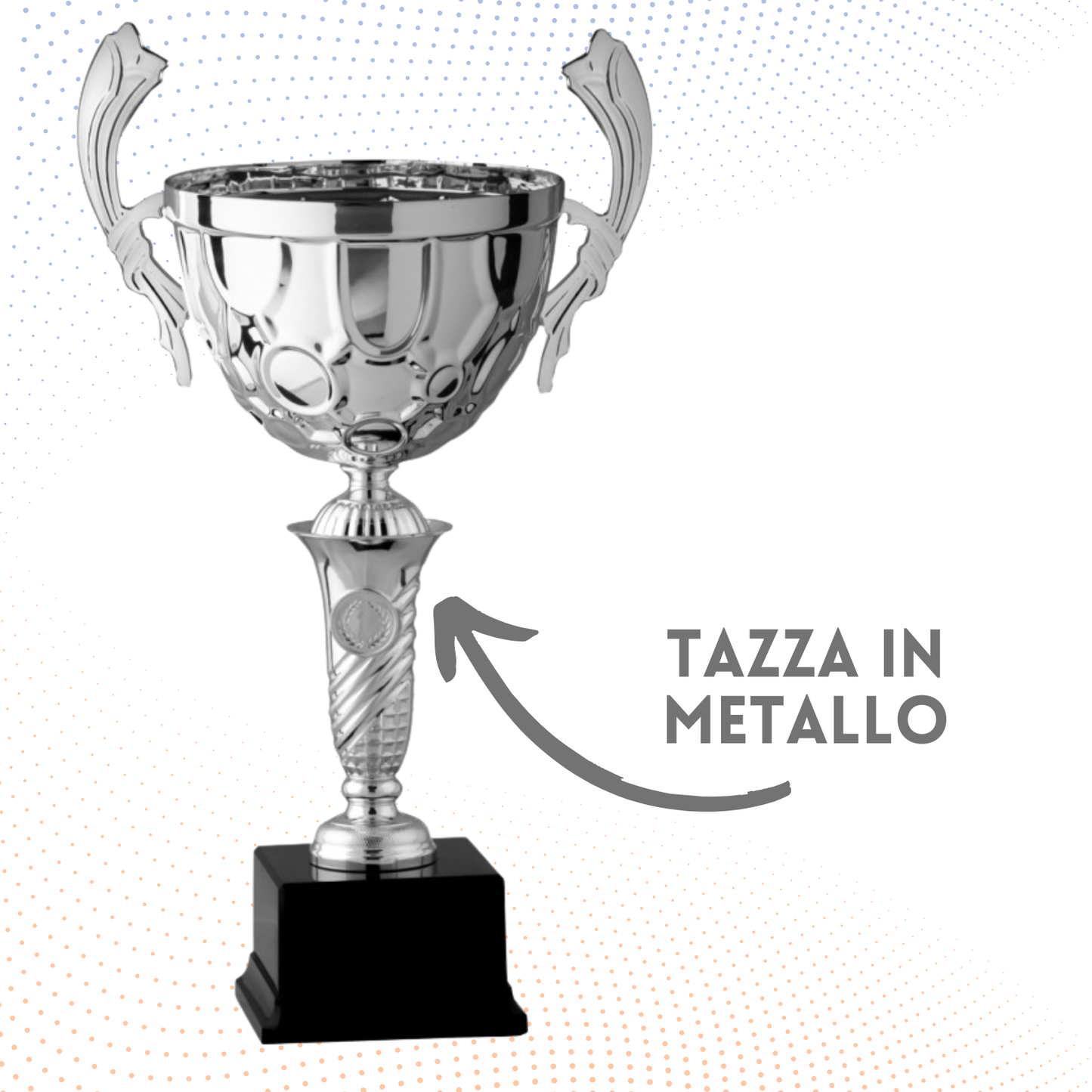 Trofeo in metallo da 33 cm con fregio | Cod. 7.014