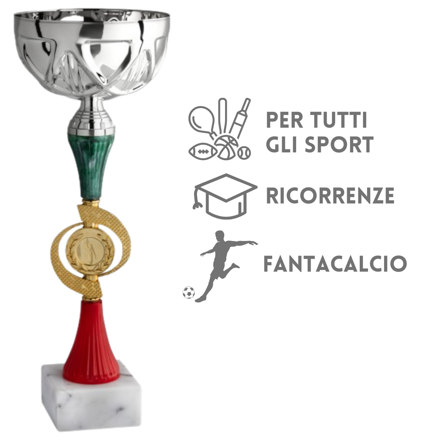 Set 4 premiazioni da 40 - 37 - 35 - 33 cm | Cod. 12.029S