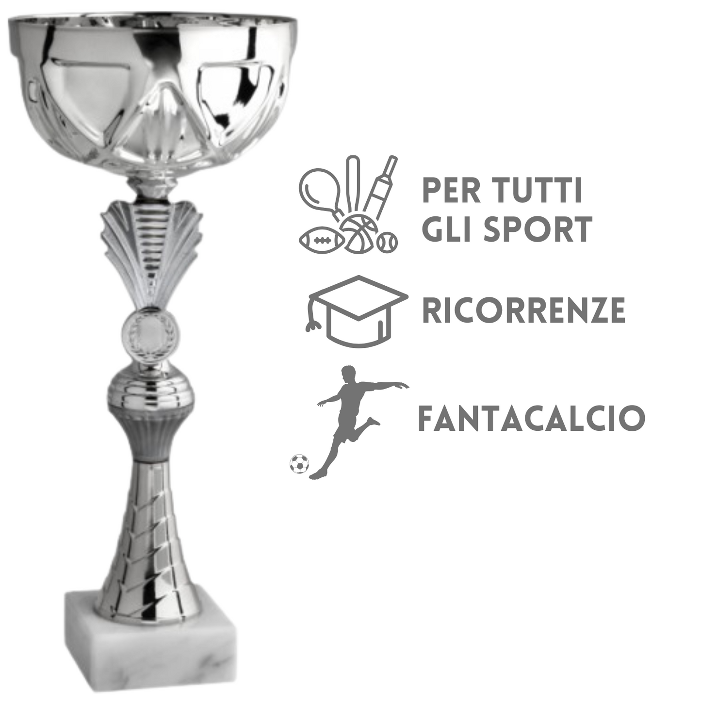 Set 4 premiazioni da 37 - 33 - 30 - 26 cm | Cod. 12.039S