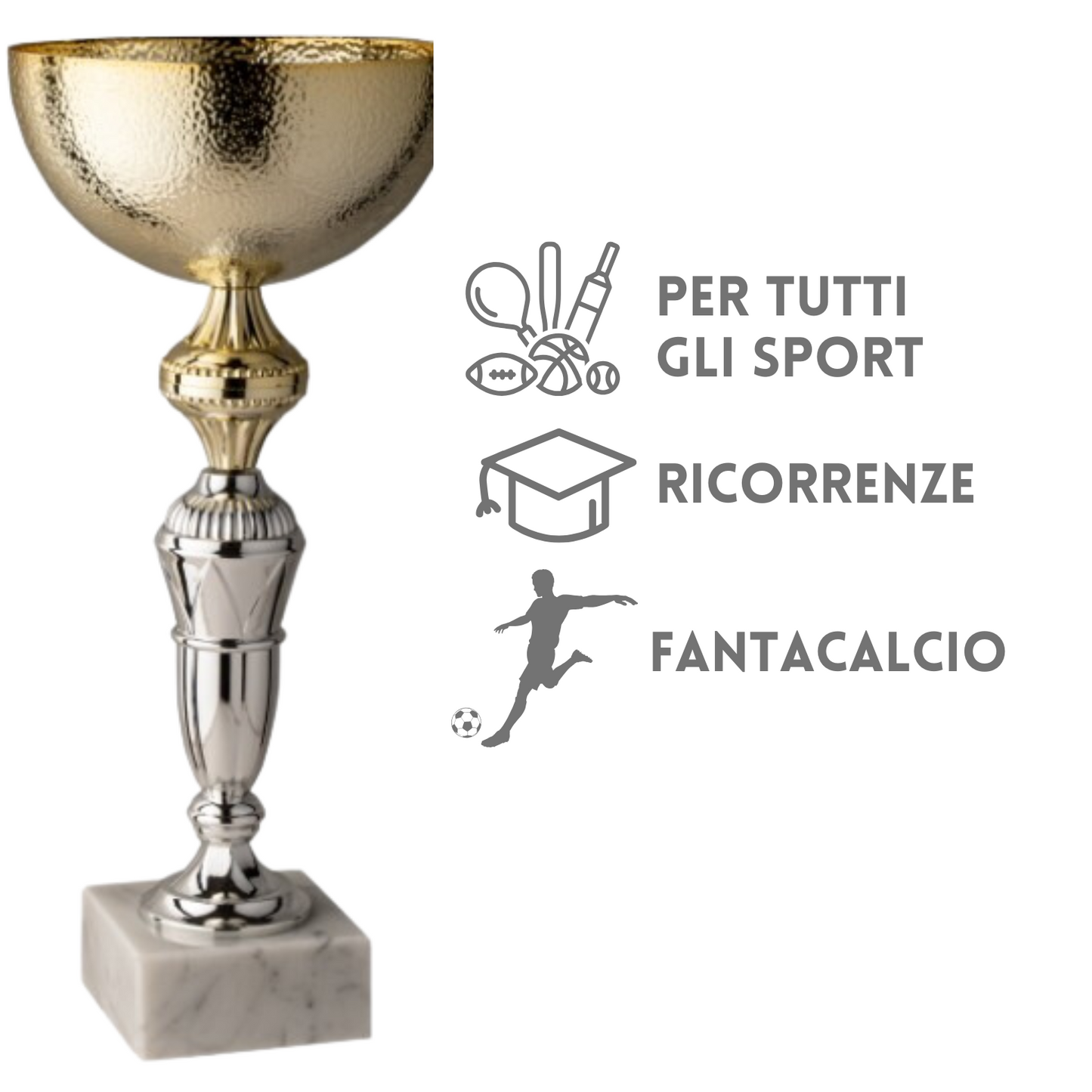 Set 4 coppe personalizzate 38 - 36 - 34 - 32 cm | Cod. 11.139G