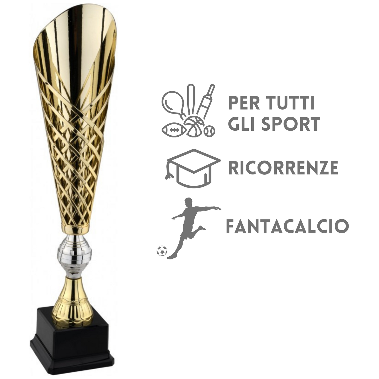Tris di coppe trofeo personalizzate 4.469