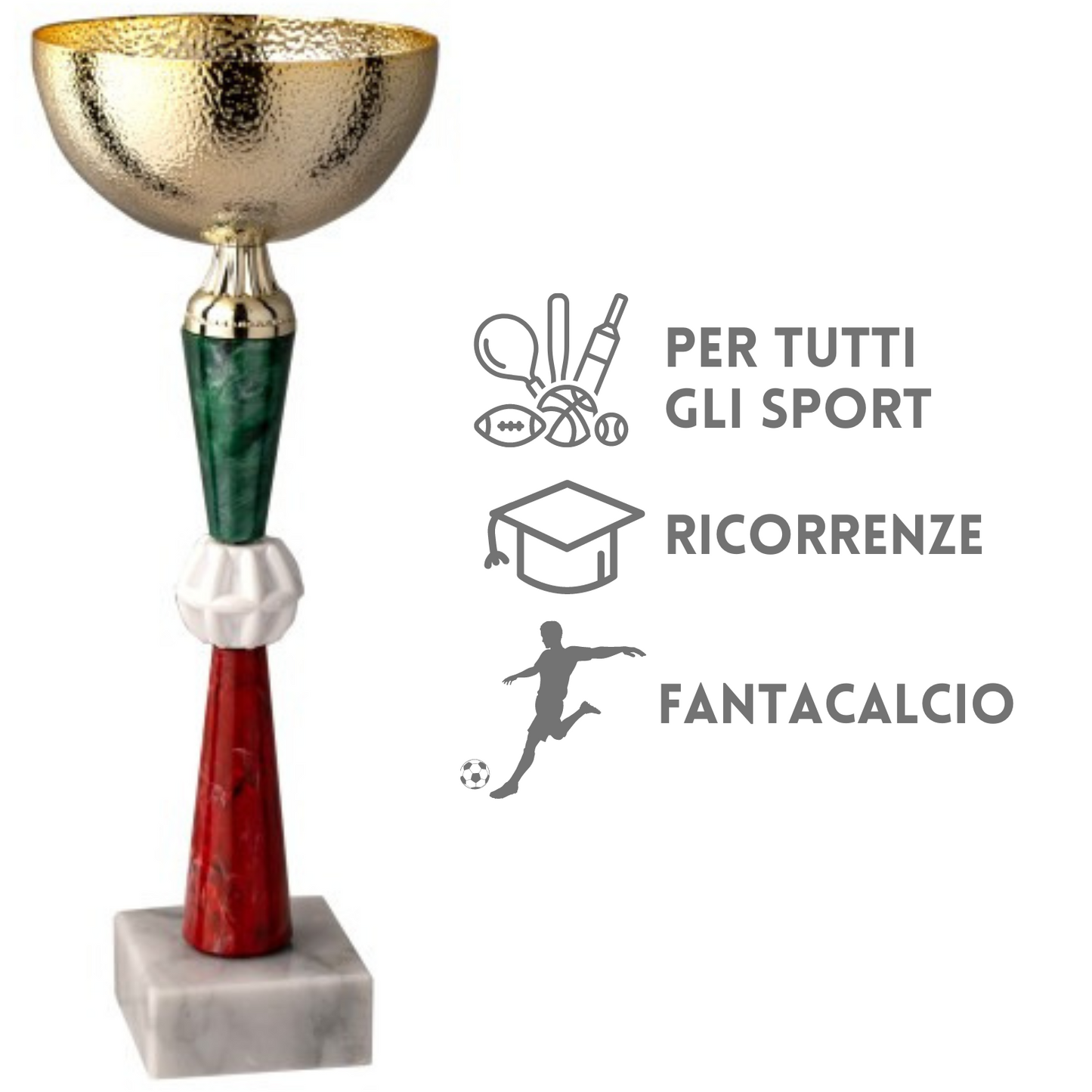 Set di coppe trofeo personalizzate | Cod. 12.259G