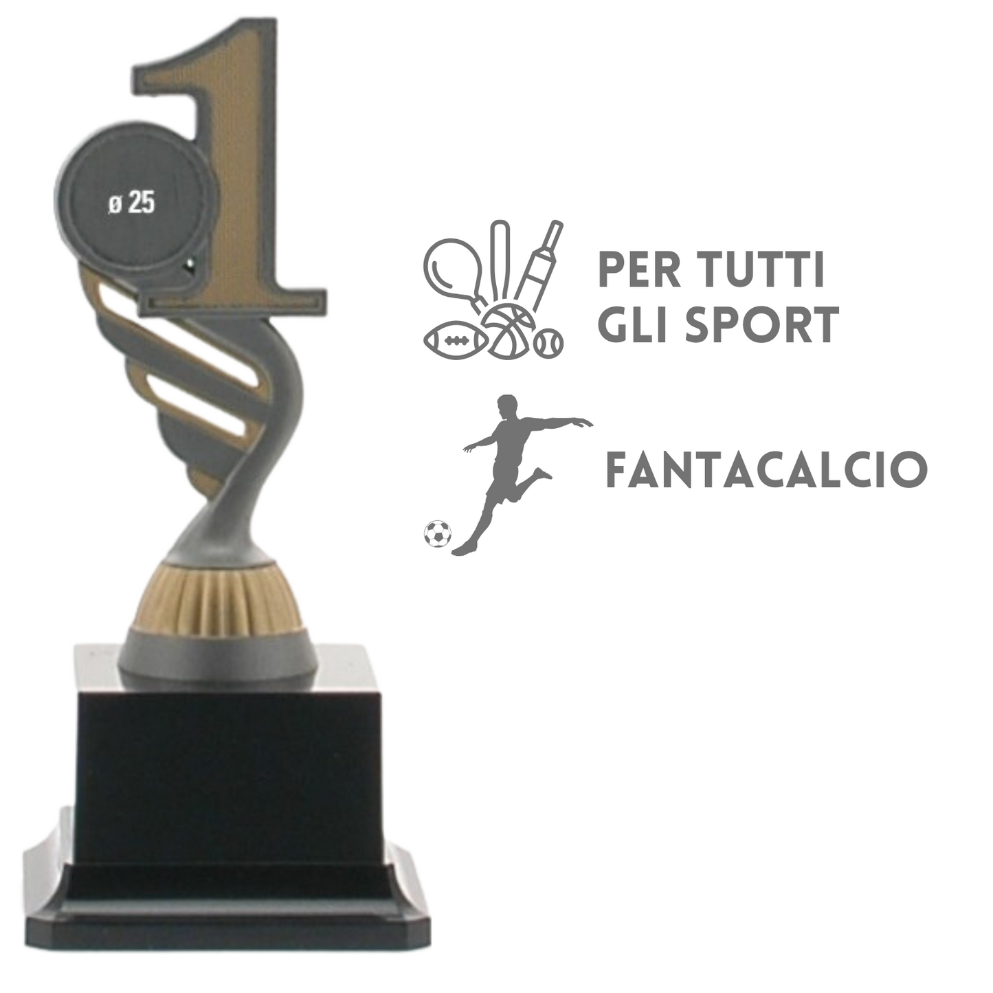 Tris di premiazioni sportive personalizzate