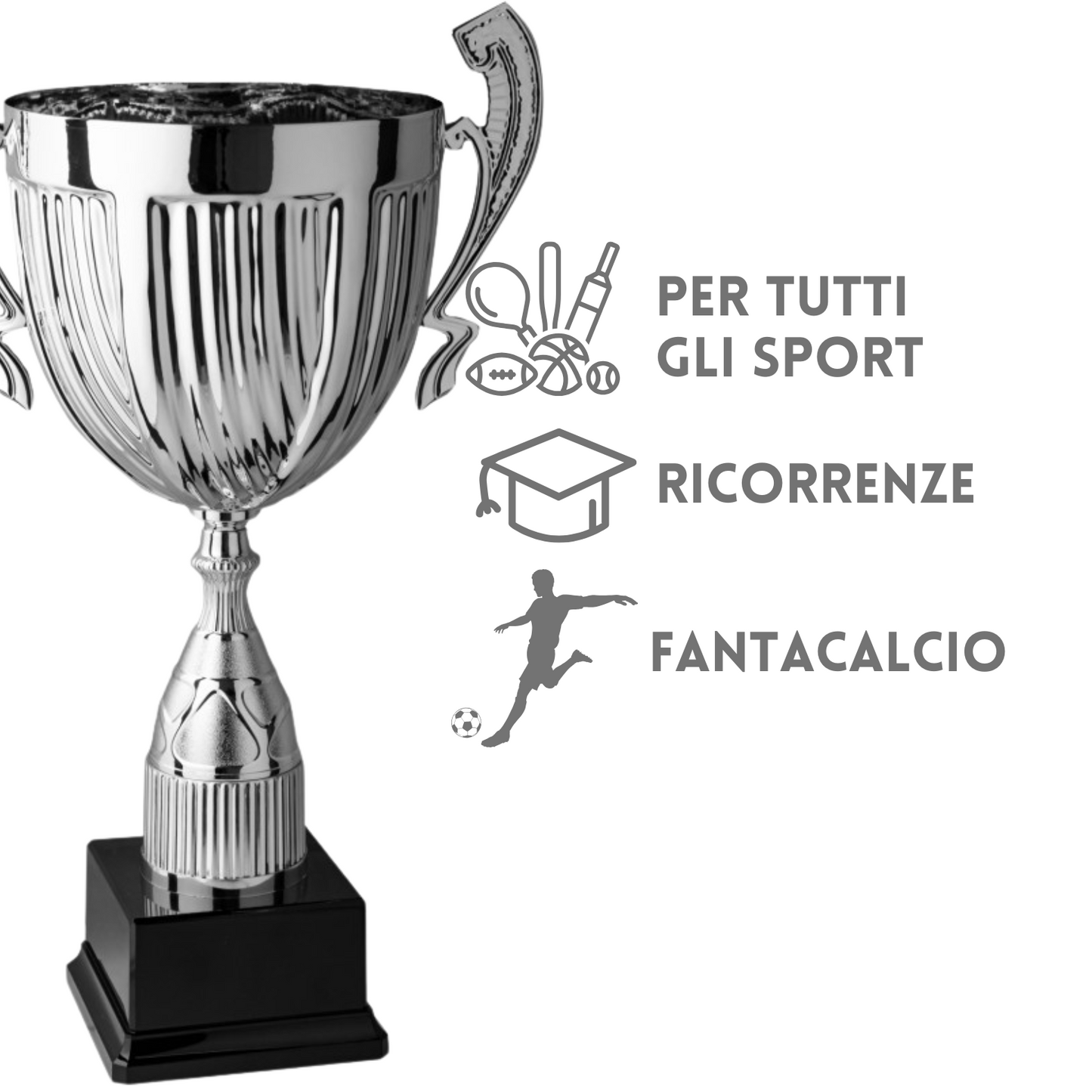 Coppa trofeo classica con manici 43 cm | Cod. 1.233