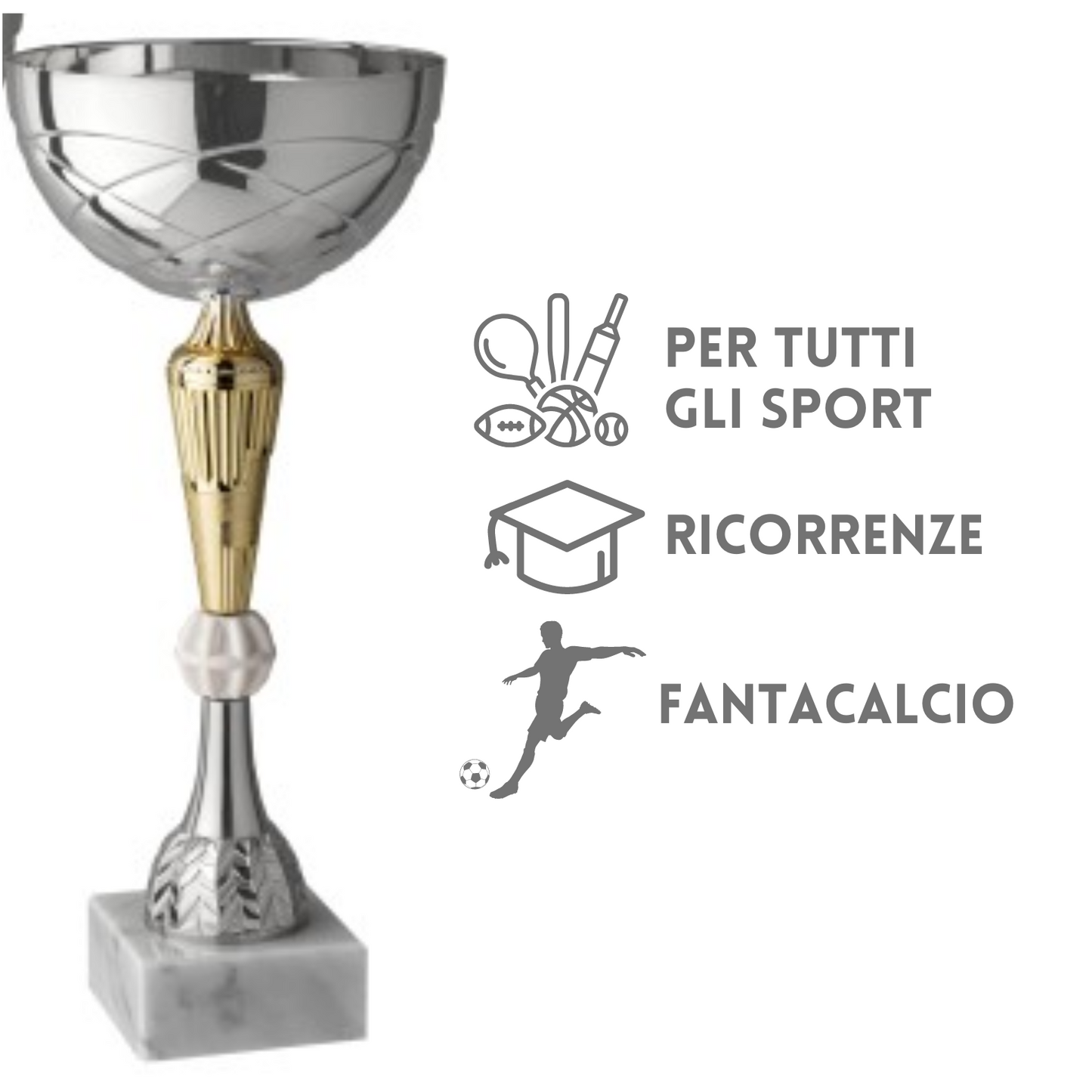 Set di coppe trofeo personalizzate | Cod. 12.149S