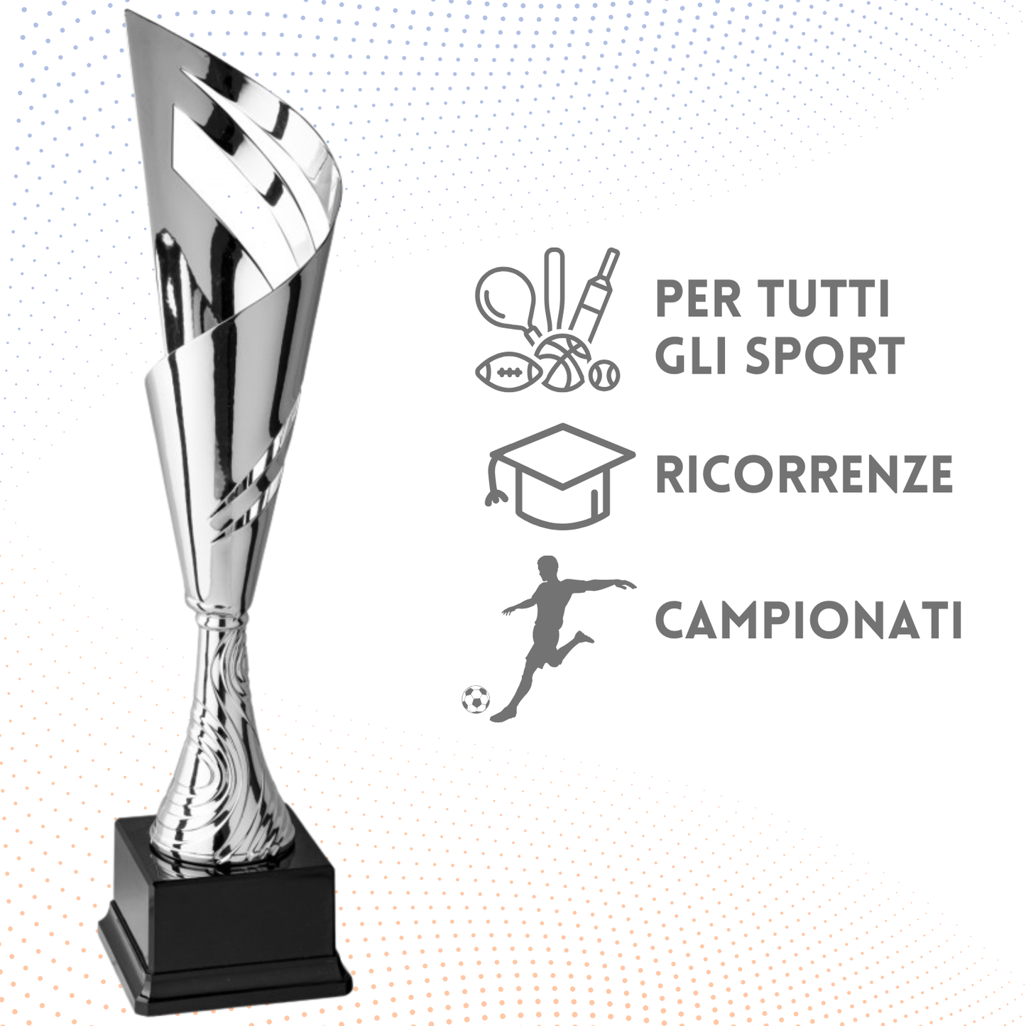 Tris di trofei personalizzati 52 - 47 - 45 cm | Cod. 4.399