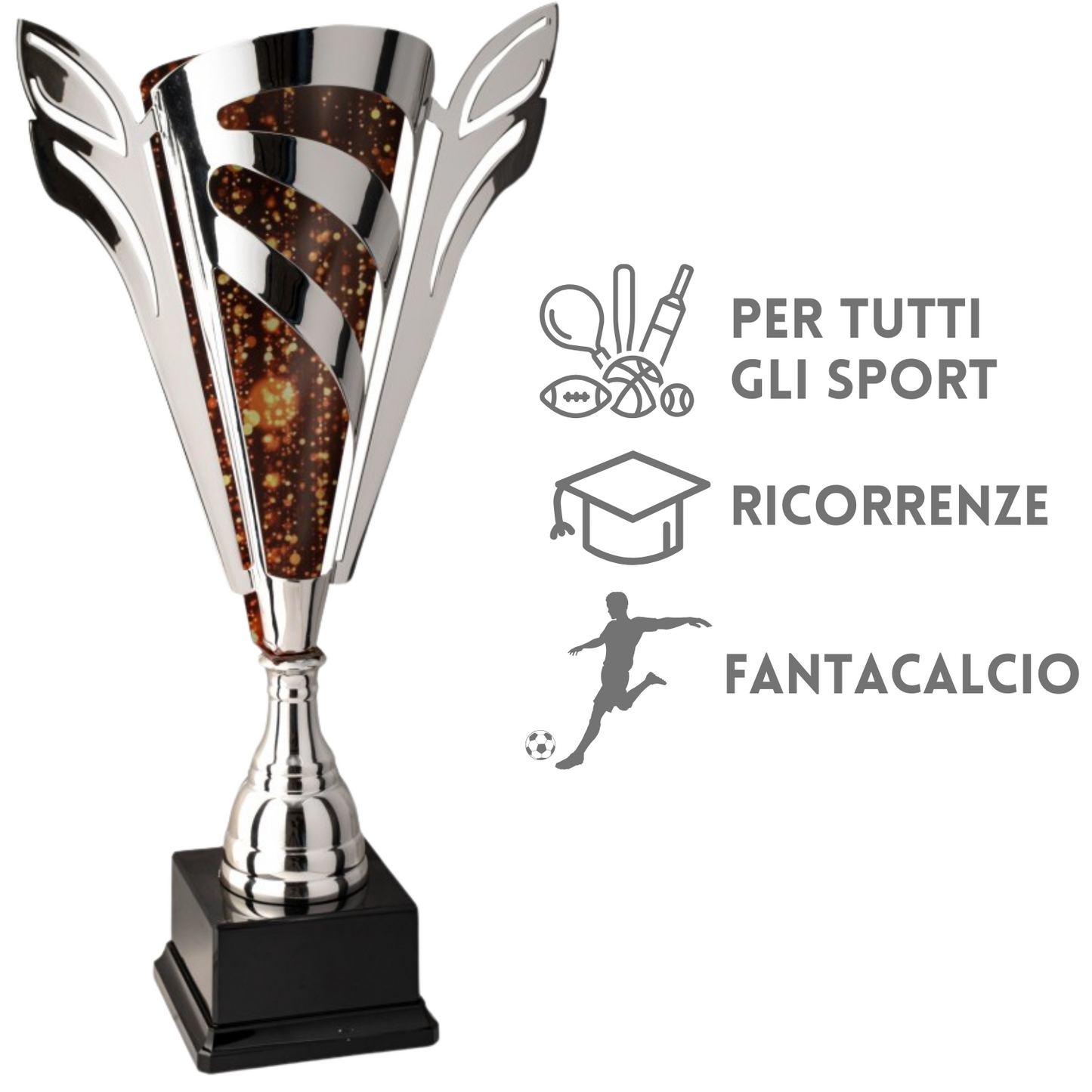 Tris di premiazioni personalizzate 55 - 49 - 44 cm | Cod. 1.229