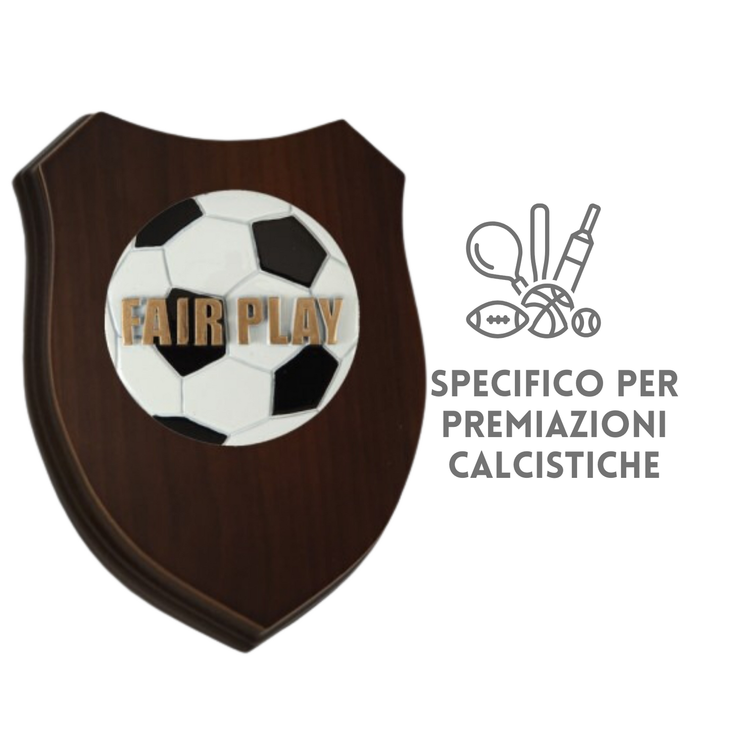 Premiazioni personalizzate crest in legno premio calcio 25.801.37