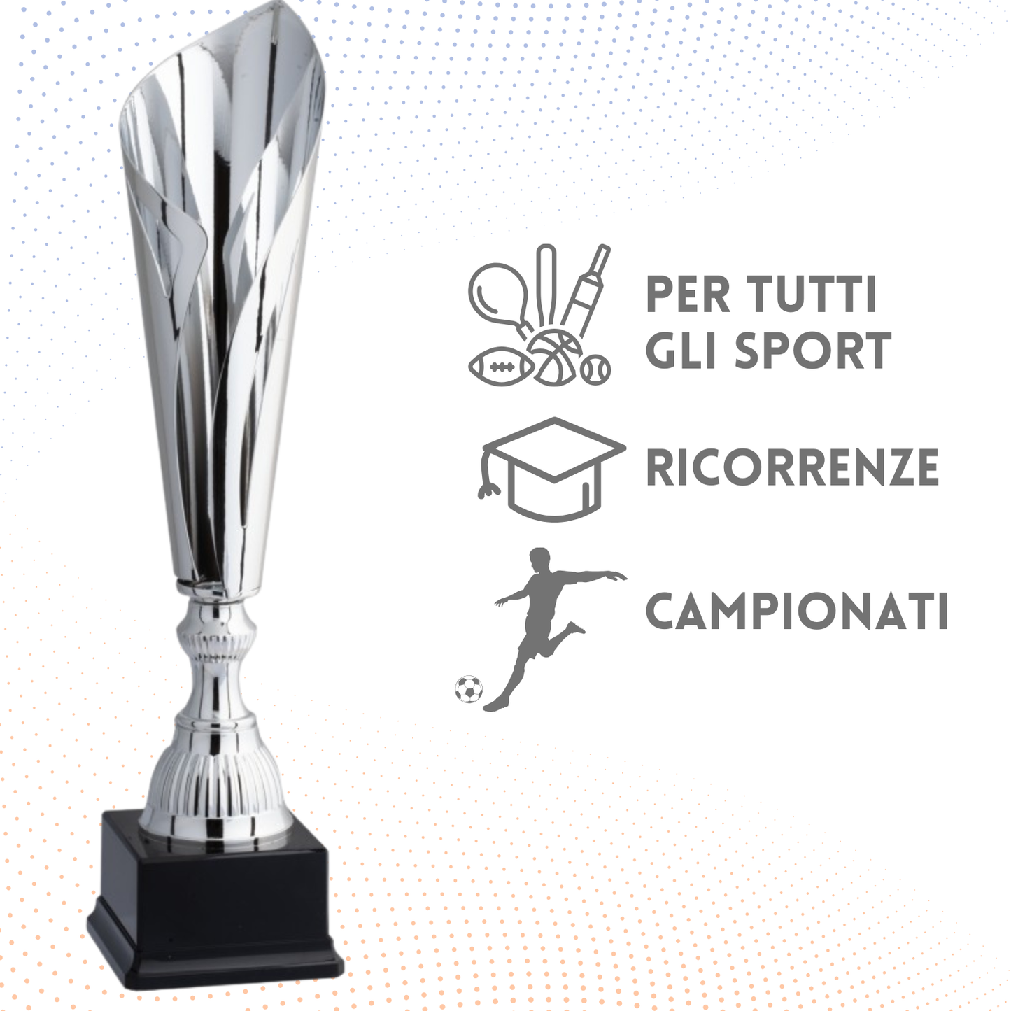 Tris di trofei personalizzati 56 - 51 - 49 cm | Cod. 4.109