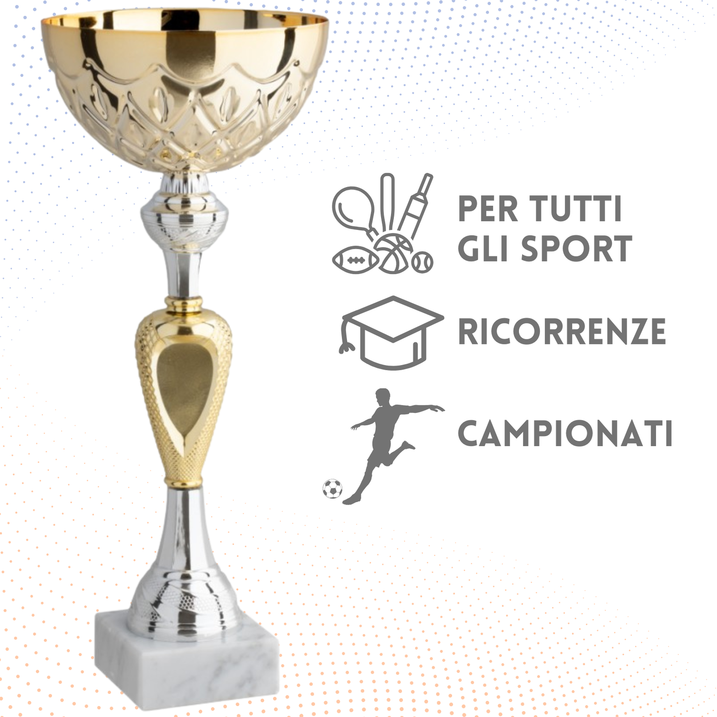 Coppa da 28 cm con base in marmo | Cod. 12.054G