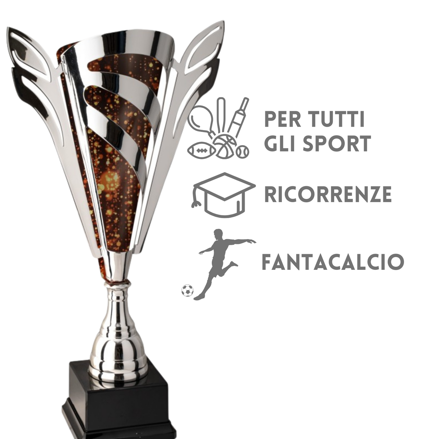 Coppa trofeo con verniciatura interna 55 cm | Cod. 1.221