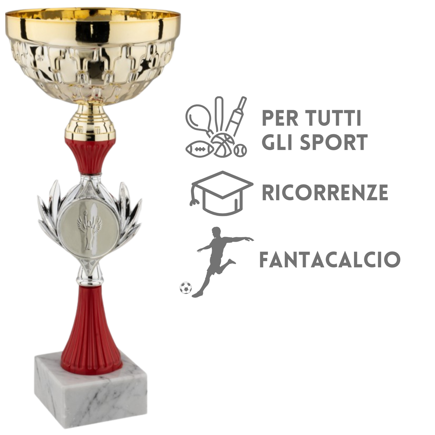 Set 4 premiazioni da 37 - 35 - 31 - 29 cm | Cod. 12.279G