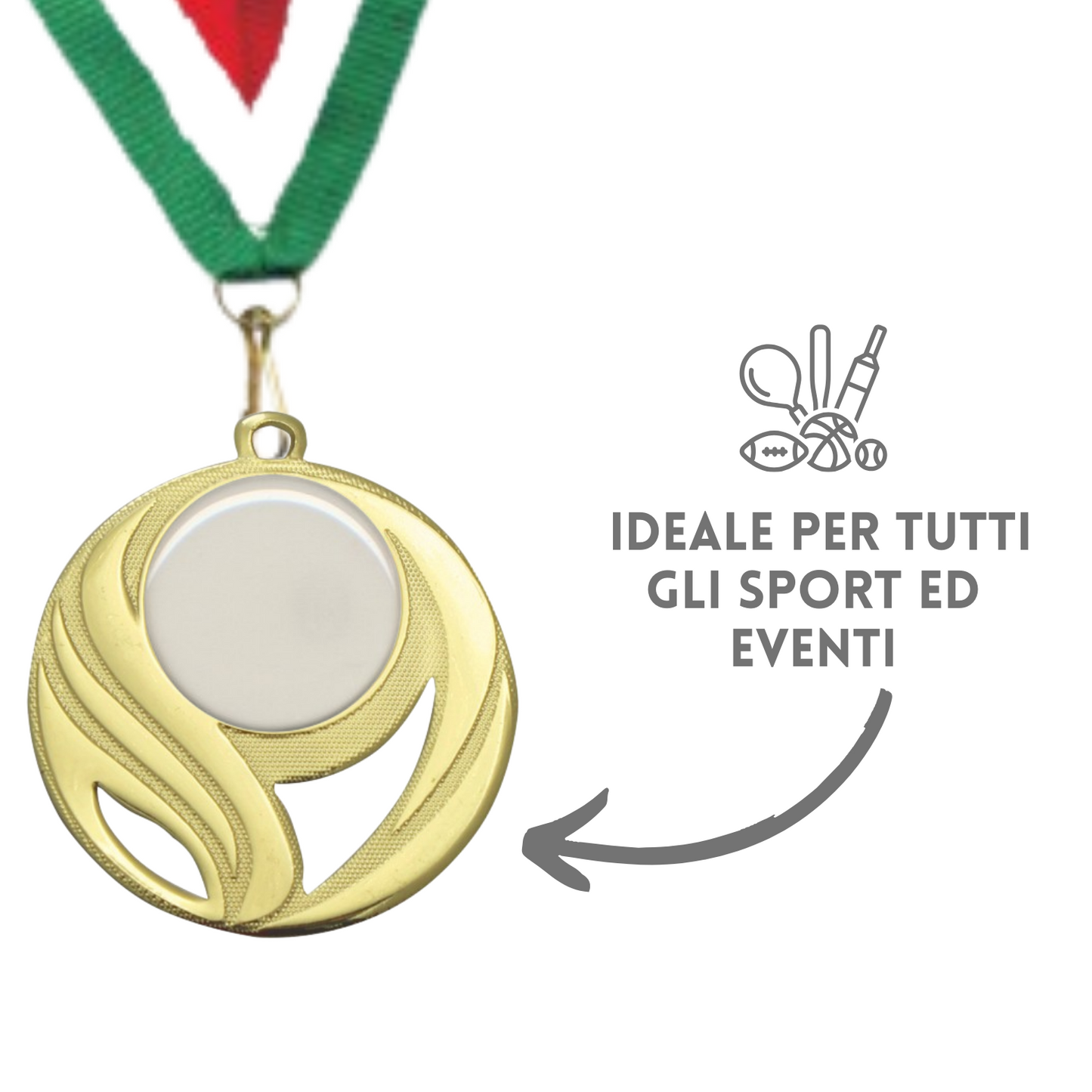 Medaglie personalizzate con logo resinato 50 mm oro | Cod. 22.315.5G