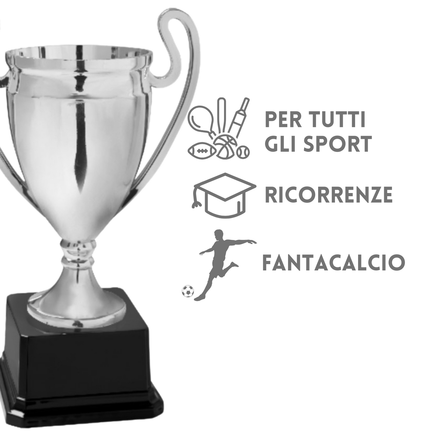 Tris di premiazioni personalizzate 25 - 22 - 20 cm | Cod. 12.999